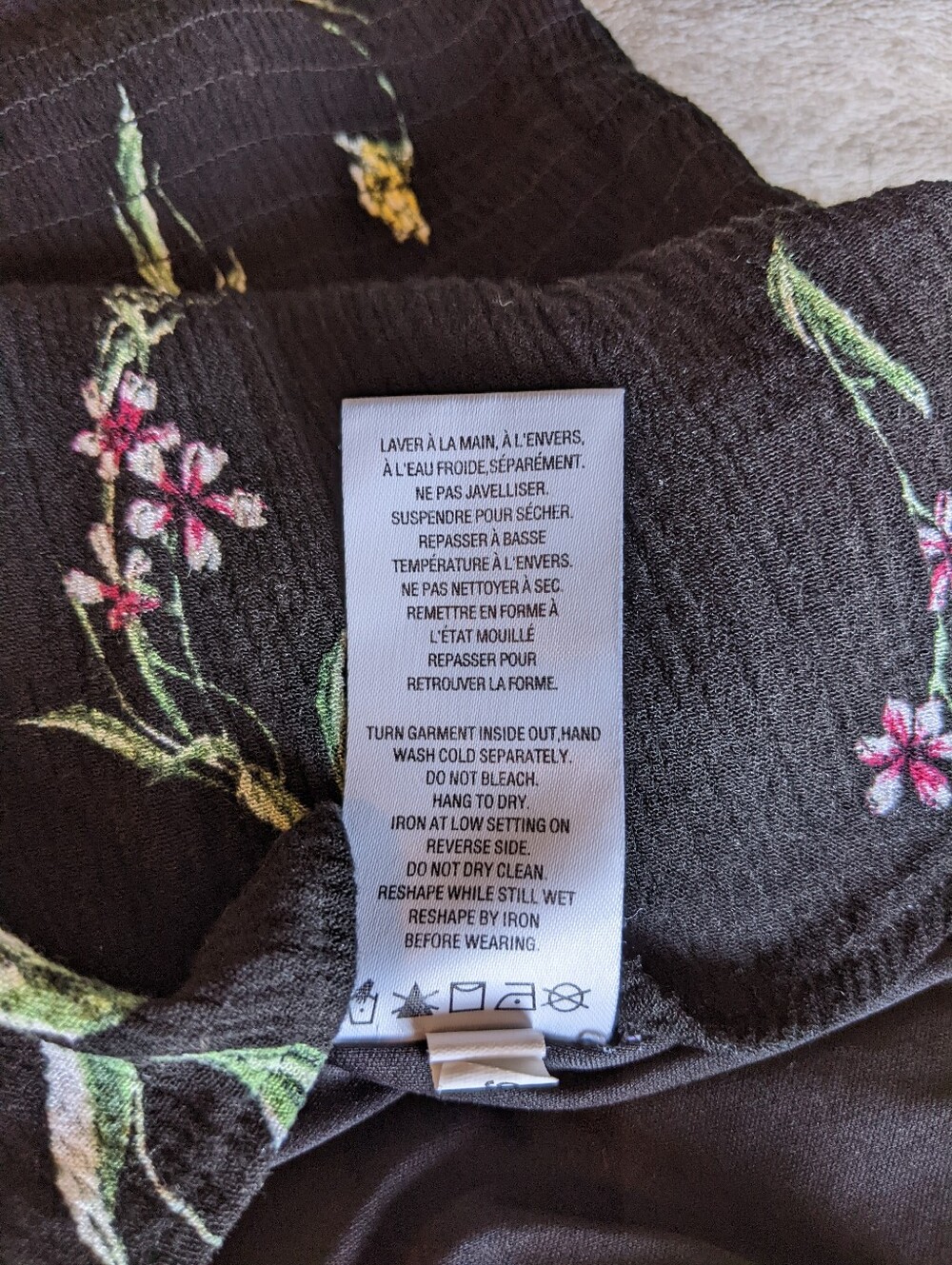 Reitmans Black Floral Sleeveless Dress Size Small - Picture 7 of 8